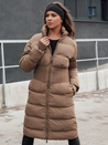 Lange Damen Winter Steppjacke FABWARM beige Dstreet TY4621_2