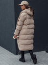 Lange Damen Winterjacke mit Kapuze MELVIN dunkelbeige Dstreet TY4509_4