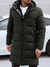 Lange Herren Winterjacke mit Kapuze gesteppt grün Dstreet TX4878_1