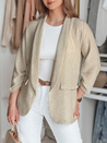 Damen Jacke in Übergröße SOFT LOVE hellbraun Dstreet PY0133_2