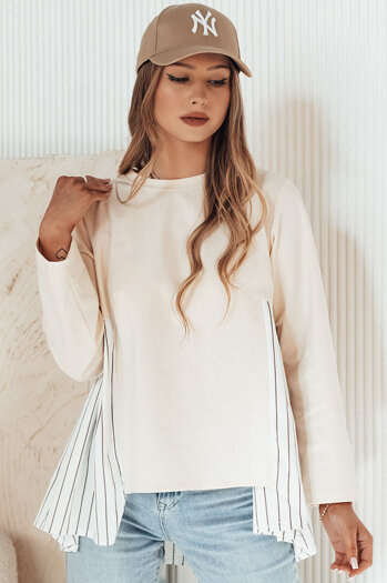 Damen Sweatshirt ohne Kapuze FUNIL Farbe Beige DSTREET BY1271