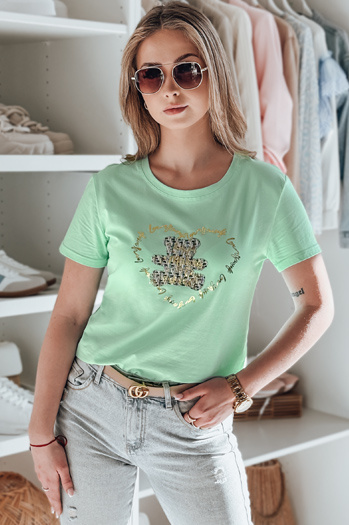 TEDDYCAP Damen Teddybär T-Shirt mint Dstreet RY2747