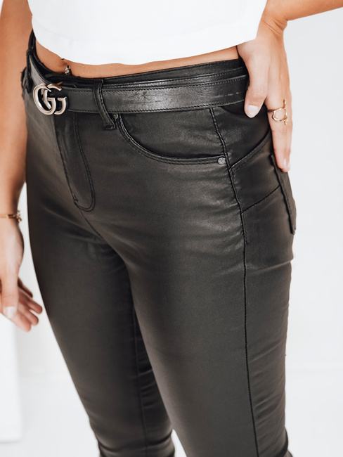 Gewachste Damen Push Up Jeans schwarz Dstreet UY2757