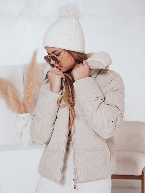 Damen Winterjacke TRENDYGLAM beige Dstreet TY4358