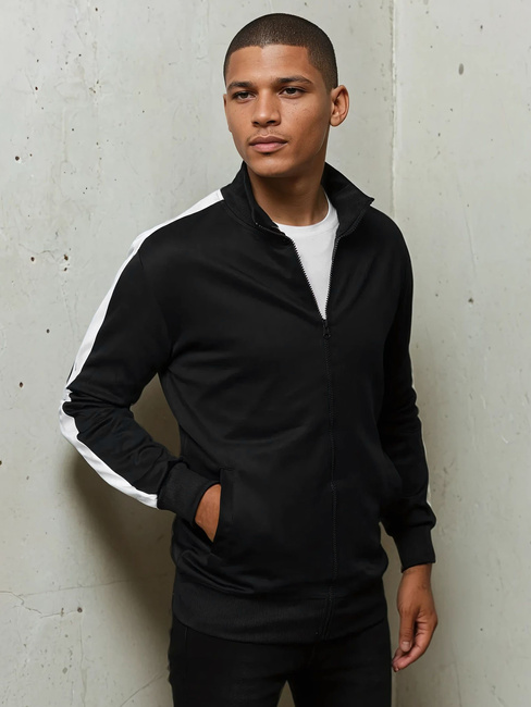 Herren Sweatshirt mit Reißverschluss Farbe Schwarz DSTREET BX5562