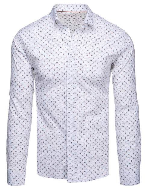 Herren Freizeithemd weiß gemustert Dstreet DX2627