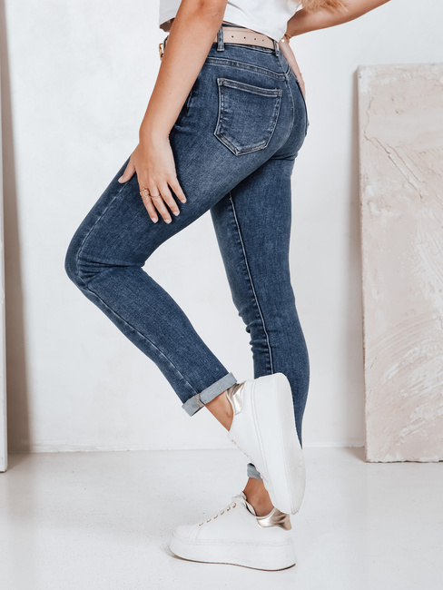  Skinny Jeans mit hoher Taille für Frauen blau Dstreet UY2798