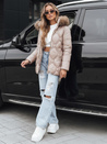 Damen Winterjacke mit Fell beige Dstreet TY5512
