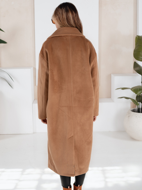 Brauner Damen Übergangsmantel in Übergröße Dstreet NY0767