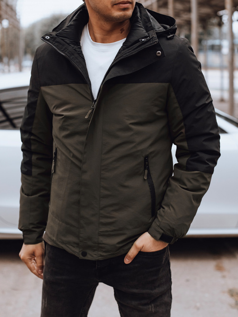 Herren Winterjacke mit Kapuze grün Dstreet TX4896