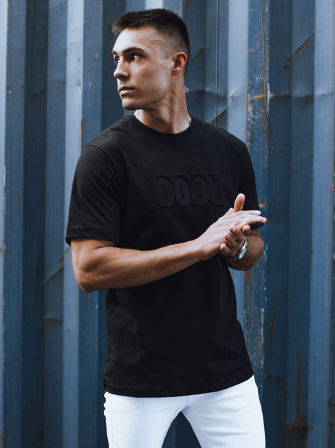Bedrucktes Herren-T-Shirt schwarz Dstreet RX5511
