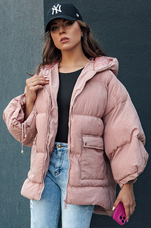 Steppjacke in Übergröße mit Kapuze PARIMA rosa Dstreet TY4480