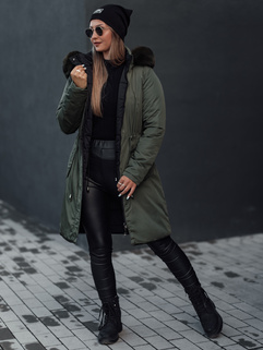 Damen Winterparka TRENDNEL Wendekapuze grün Dstreet TY4589_2