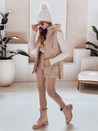 Steppweste mit Kapuze für Damen in camel Dstreet TY5107