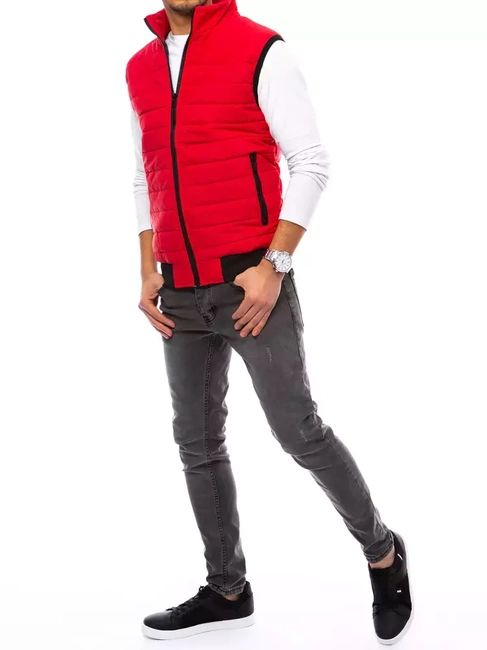 Herren Steppweste Rot Dstreet TX4015