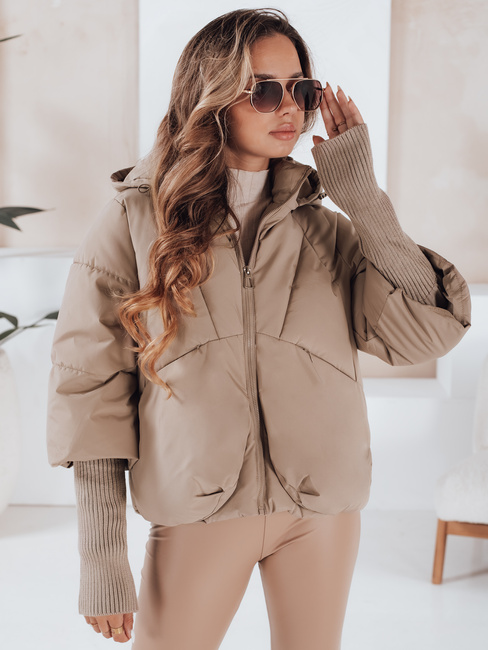 MISSLAYER Damen Winterjacke mit Kapuze camel Dstreet TY5035