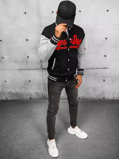 Herren Sweatshirt mit Reißverschluss Farbe Schwarz DSTREET BX5444