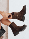 Braune Damenstiefel aus Wildleder Dstreet ZY1114
