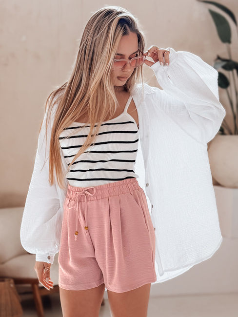 Damen SUMMER TRIP Stoff-Shorts rosa Dstreet SY0437