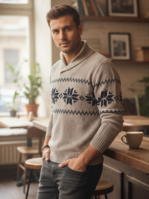 Herren Pullover beige Dstreet WX2269