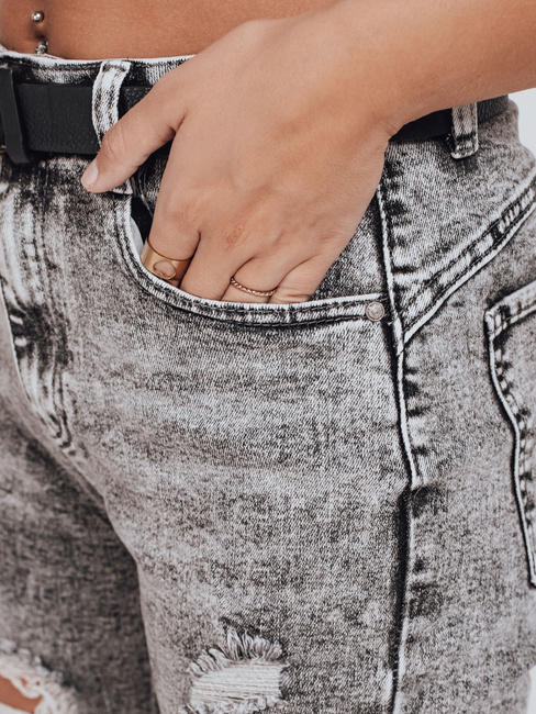 Damen Push Up Jeans mit Löchern grau Dstreet UY2780
