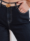 Damen Denim Mom Fit Hose STRAIGHTY dunkelblau Dstreet UY2390