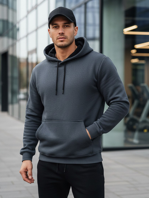 Herren Basic Hoodie dunkelgrau Dstreet BX5863