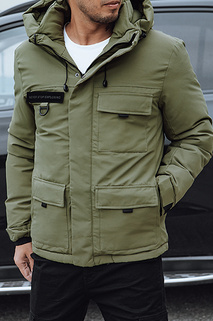 Herren Winterjacke mit Kapuze grün Dstreet TX4756