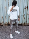 Herren Sweatshirt mit Aufdruck Weiß Dstreet BX5356