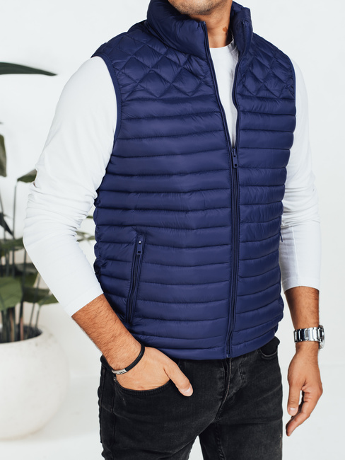 Herren Steppweste navy blau Dstreet TX5077