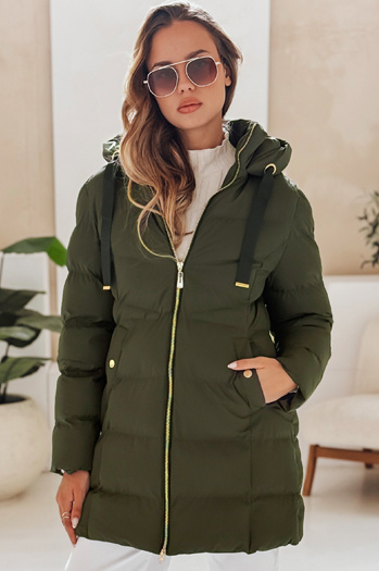 Damen Winterjacke mit Kapuze GABRIELLE grün Dstreet TY4364