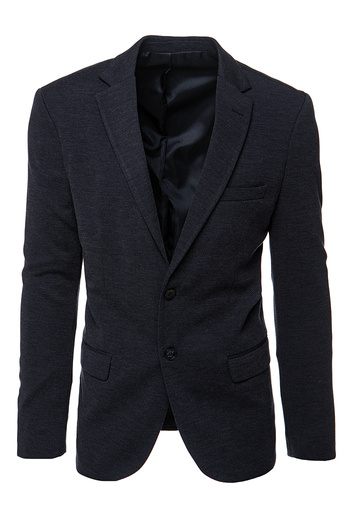 Einreihiger navyblauer Blazer für Herren Dstreet MX0636