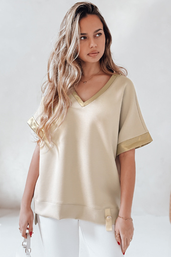 Damenbluse in Übergröße SHINE LOVE beige Dstreet RY2914