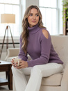 Damen-Pullover GOLFIVA lila Dstreet MY2409