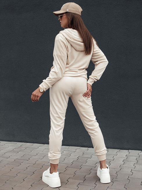 Damen Velours Stretch Set VELCOMFY ecru Dstreet AY1081