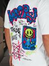 Bedrucktes Herren-T-Shirt weiß Dstreet RX5644