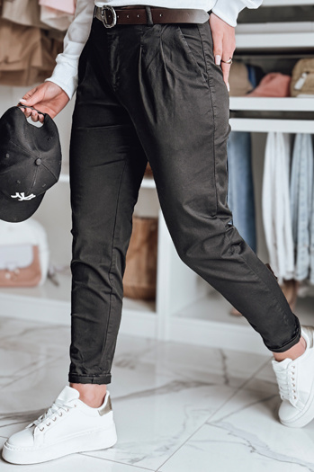 Damen Chinohose mit Gürtel MODELA schwarz Dstreet UY2568