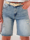 Damen Denim-Shorts mit Gürtel SHORTIVA blau Dstreet SY0476