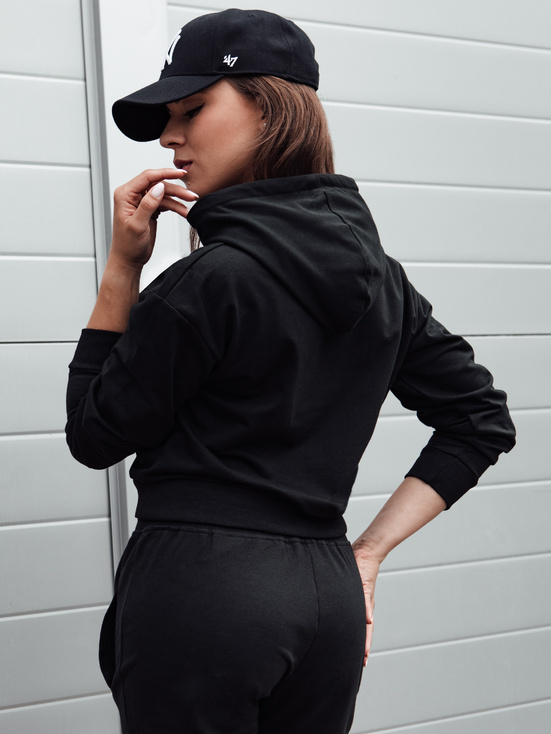 Damen TRENDHOOD Hoodie schwarz Dstreet BY1307