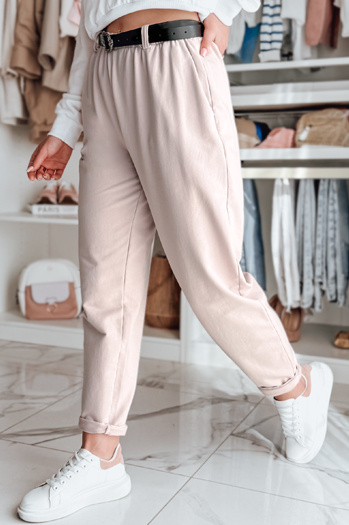 Damen-Chinohose mit Gürtel TAILANDI rosa Dstreet UY2551