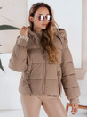Gesteppte Winterjacke für Damen mit Kapuze in camel Dstreet TY5063