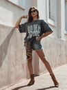 Damen T-Shirt bedruckt HAYATOUS graphit Dstreet RY2648