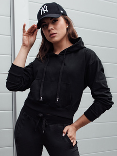 Damen TRENDHOOD Hoodie schwarz Dstreet BY1307_1