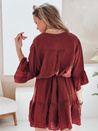 Sommer-Musselin-Kleid LYVONNE burgunderrot Dstreet EY2614