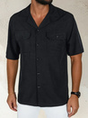 Herren Kurzarmhemd schwarz Dstreet KX1084