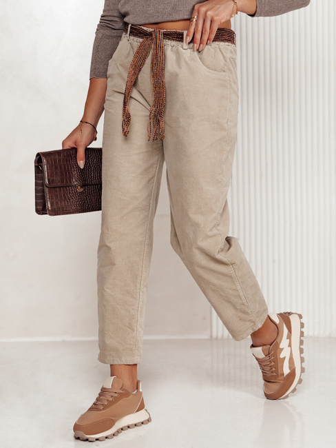 Damen Cordhose Einheitsgröße SOFTYLA mit Streifen beige Dstreet UY2281
