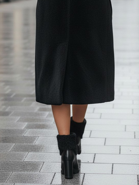 Damenstiefel mit Absatz schwarz Dstreet ZY1311