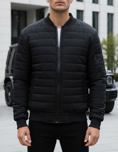 Herren Gesteppte Bomberjacke Schwarz Dstreet TX2213