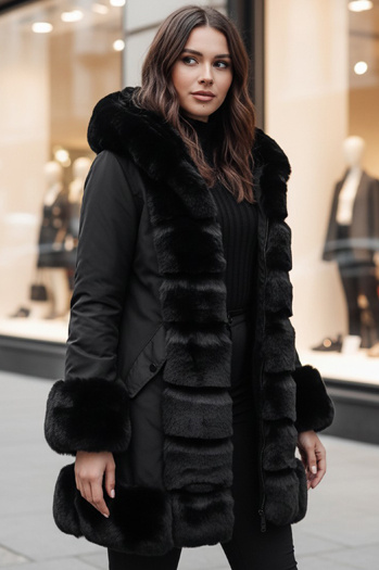 Damenjacke mit Pelz FURRWINT schwarz Dstreet TY4772z