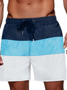 Marineblaue und weiße Badeshorts für Männer Dstreet SX2518